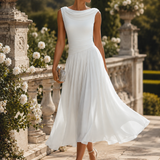 Christine | Robe Midi Plissée Élégance