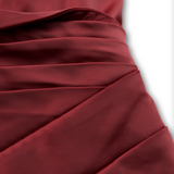 Marlowe | Vintage-Inspired Satin Midi Dress With Draped Collar
