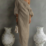 Elviera | Robe élégante asymétrique fluide en mélange