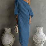 Elviera | Robe élégante asymétrique fluide en mélange