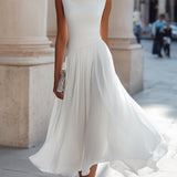 Christine | Robe Midi Plissée Élégance