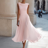 Christine | Robe Midi Plissée Élégance