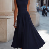 Christine | Robe Midi Plissée Élégance