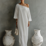 Elviera | Robe élégante asymétrique fluide en mélange