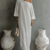 Elviera | Robe élégante asymétrique fluide en mélange