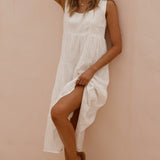 Liza | Robe midi blanche