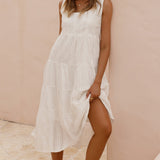 Liza | Robe midi blanche
