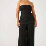 Coline | Pantalon en lin noir