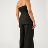Coline | Pantalon en lin noir
