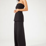 Coline | Pantalon en lin noir