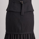 Julie | Ensemble deux pièces gilet à boutons nacrés et jupe longue