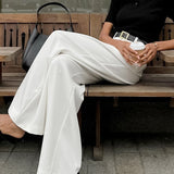 Manon | Pantalon large uni sans ceinture