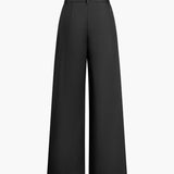 Manon | Pantalon large uni sans ceinture