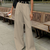 Manon | Pantalon large uni sans ceinture