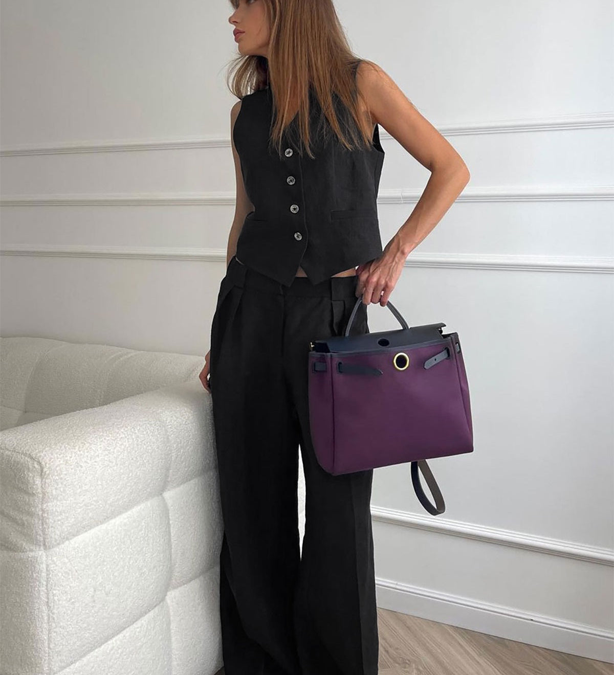 Tara | Ensemble pantalon en coton et lin