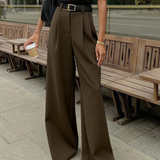 Manon | Pantalon large uni sans ceinture