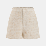 Kambriah | Ensemble gilet boutonné en tweed et mini-short