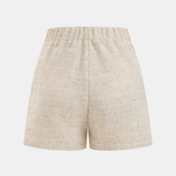Kambriah | Ensemble gilet boutonné en tweed et mini-short