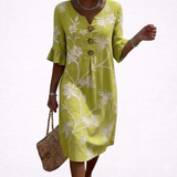 Lucie - Robe femme décontractée à motifs floraux.