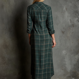 Philomène | Robe-chemise maxi à carreaux pour femme