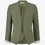 Sarah | Veste droite à épaulettes - Kaki