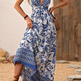 Chrystahl | Robe d'été bleue maxi