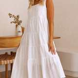 Liza | Robe midi blanche