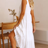 Liza | Robe midi blanche