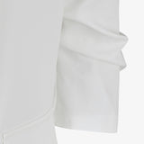 Andrea | Blazer uni à manches froncées - Blanc