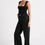 Tina | Haut long en nylon recyclé - Noir