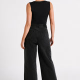 Tina | Haut long en nylon recyclé - Noir