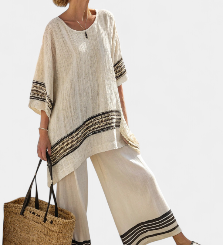 Anzaleira | Ensemble Rayé Élégant
