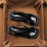 Talia | Sandales croisées en cuir italien