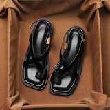 Talia | Sandales croisées en cuir italien