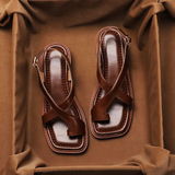 Talia | Sandales croisées en cuir italien