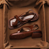 Talia | Sandales croisées en cuir italien