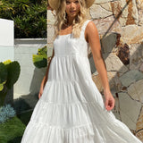 Liza | Robe midi blanche