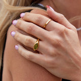 Bague en cristal vert Arizona