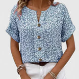 Isabelle | Haut Floral Élégant d'Été