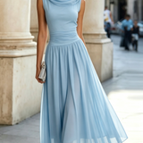 Christine | Robe Midi Plissée Élégance
