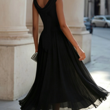 Christine | Robe Midi Plissée Élégance